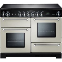 Rangemaster 78910 Kitchener 110cm Electric Range Cooker With Ceramic Hob - Ivory And Chrome