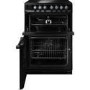 Rangemaster Kitchener 60cm Double Oven Electric Cooker With Ceramic Hob Black And Chrome