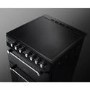 Rangemaster Kitchener 60cm Double Oven Electric Cooker With Ceramic Hob Black And Chrome