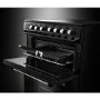 Rangemaster Kitchener 60cm Double Oven Electric Cooker With Ceramic Hob Black And Chrome