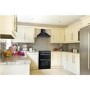 Rangemaster Kitchener 60cm Double Oven Electric Cooker With Ceramic Hob Black And Chrome