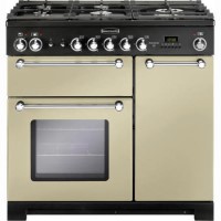 Rangemaster KCH90DFFCRC Kitchener 90cm Dual Fuel Range Cooker - Cream