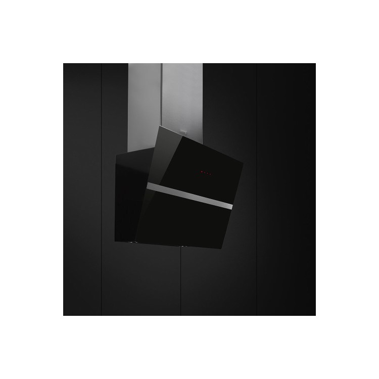 Smeg KCV60NE 60cm Black Glass Angled Chimney Hood