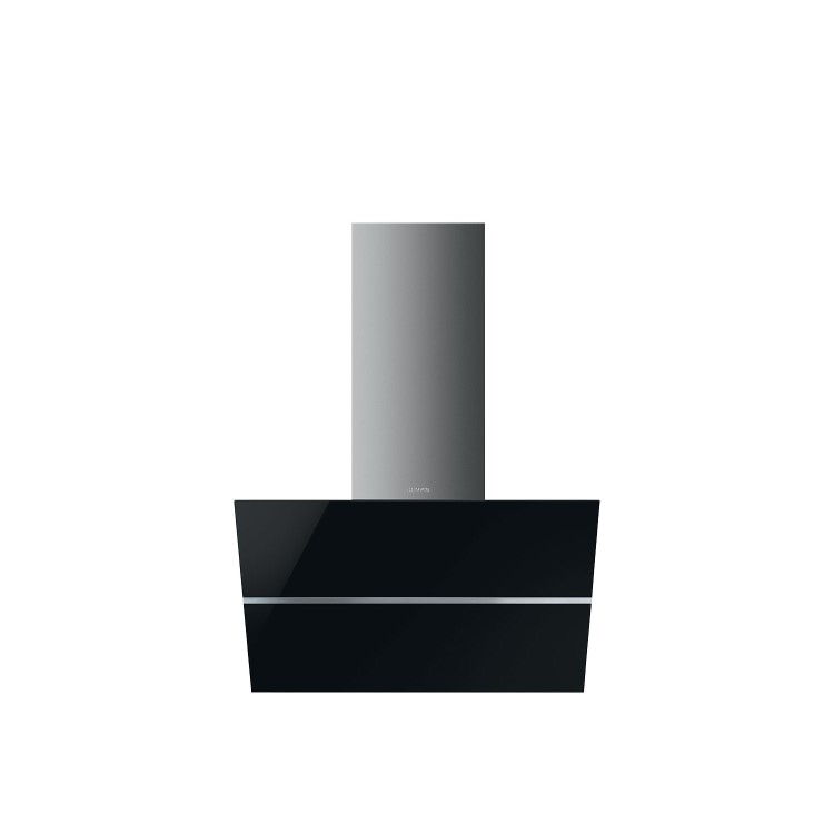 Smeg KCV80NE 80cm Black Glass Angled Chimney Hood