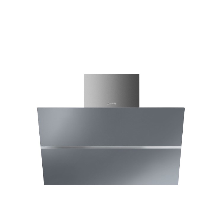 Smeg KCV80SE2 80cm Angled Cooker Hood - Silver Glass