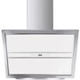 Smeg KCV9BE 90cm Angled Cooker Hood Stainless Steel And White Glass
