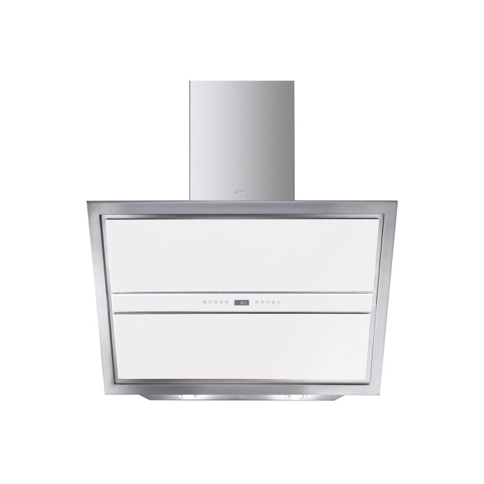 angled glass cooker hood 90cm