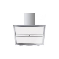 Smeg KCVB9B 90cm Angled Chimney Cooker Hood Stainless Steel And White Glass