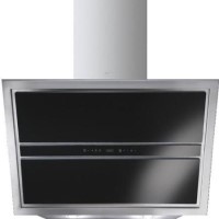 Smeg KCVR9NE 90cm Angled Chimney Cooker Hood Stainless Steel And Black Glass
