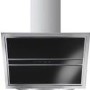 Smeg KCVR9NE 90cm Angled Chimney Cooker Hood Stainless Steel And Black Glass