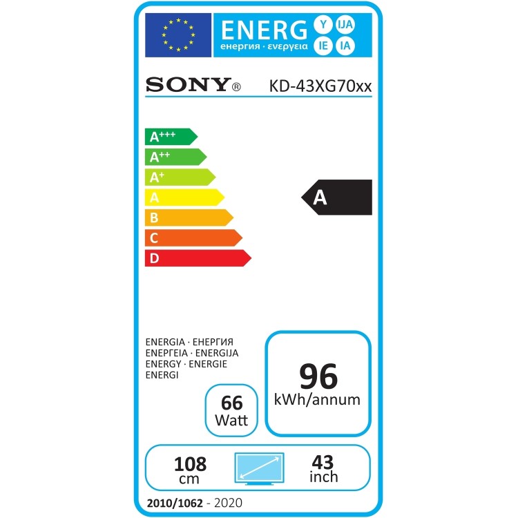 Sony BRAVIA KD43XG7003 43" 4K Ultra HD Smart HDR LED TV
