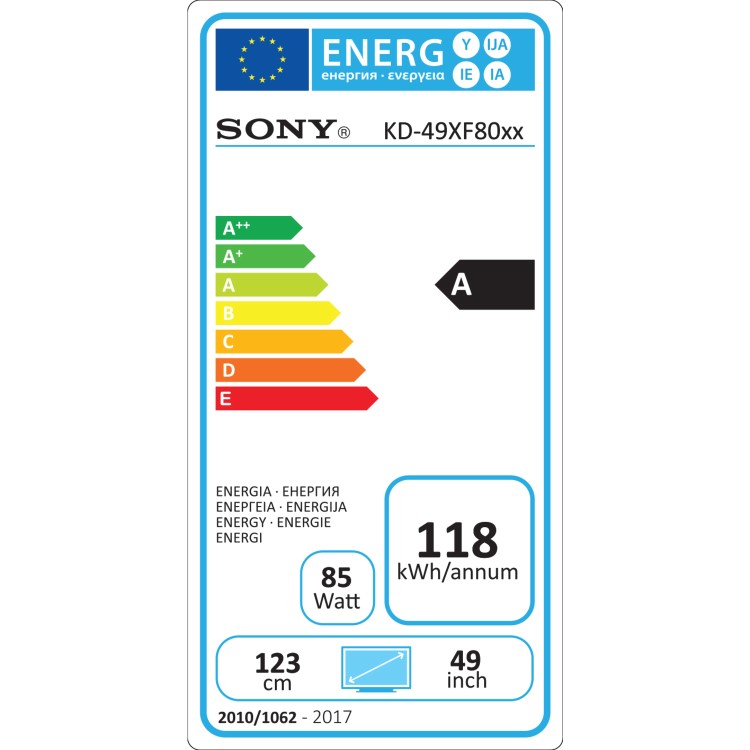 GRADE A3 - Sony Bravia KD49XF8096 49" 4K Ultra HD HDR LED Android Smart TV 