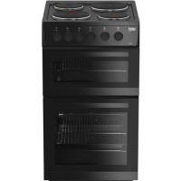 Refurbished Beko KD533AK 50cm Double Cavity Electric Cooker Black