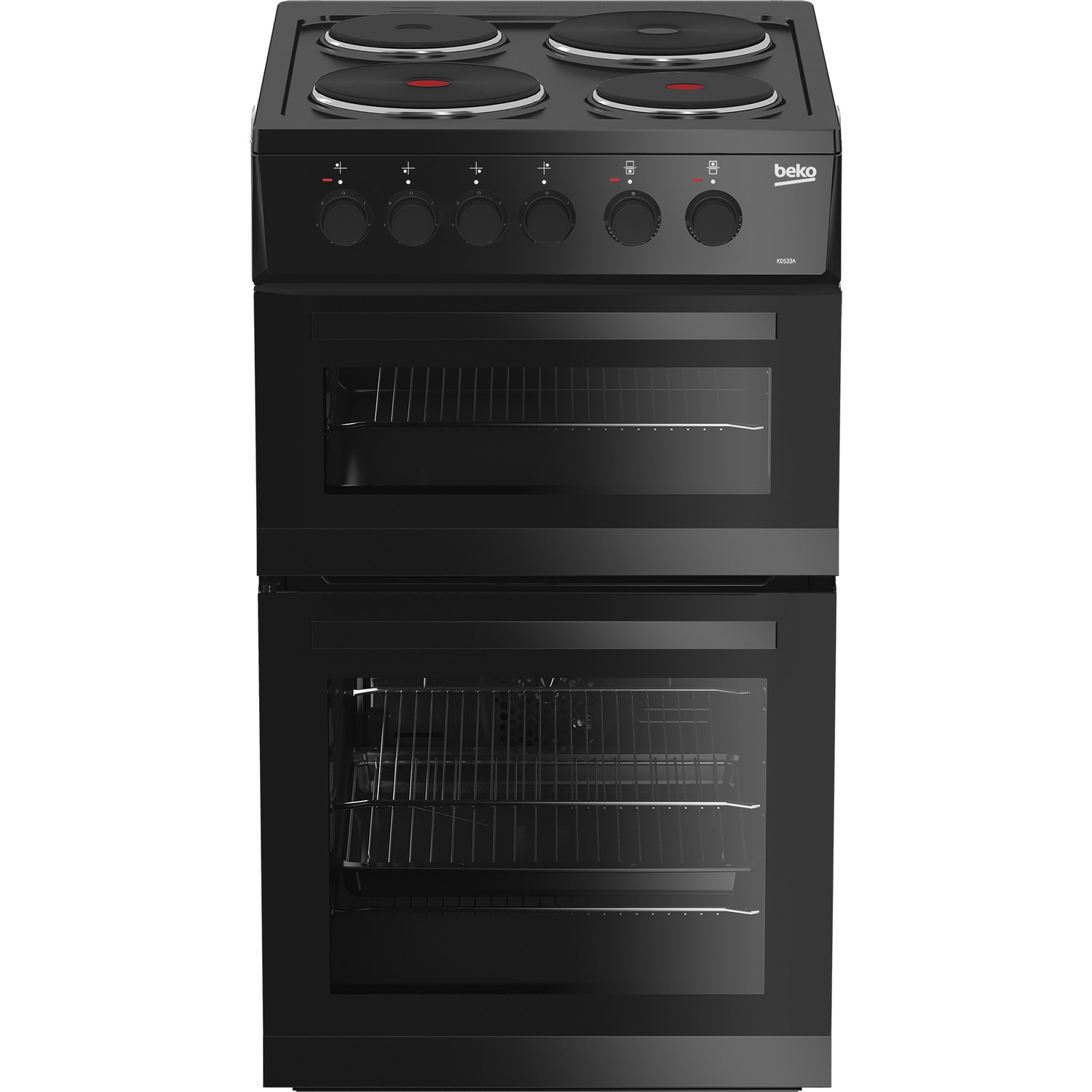 Beko 50cm Double Cavity Electric Cooker - Black