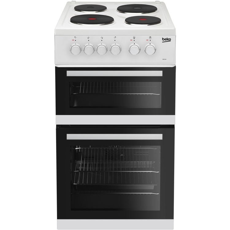 Beko KD533AW 50 cm Twin Cavity Electric Cooker - White