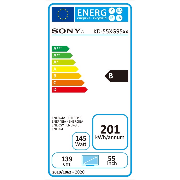 Grade A1 Sony BRAVIA KD55XG9505 55" 4K Ultra HD Android Smart HDR LED TV - Does not include a stand