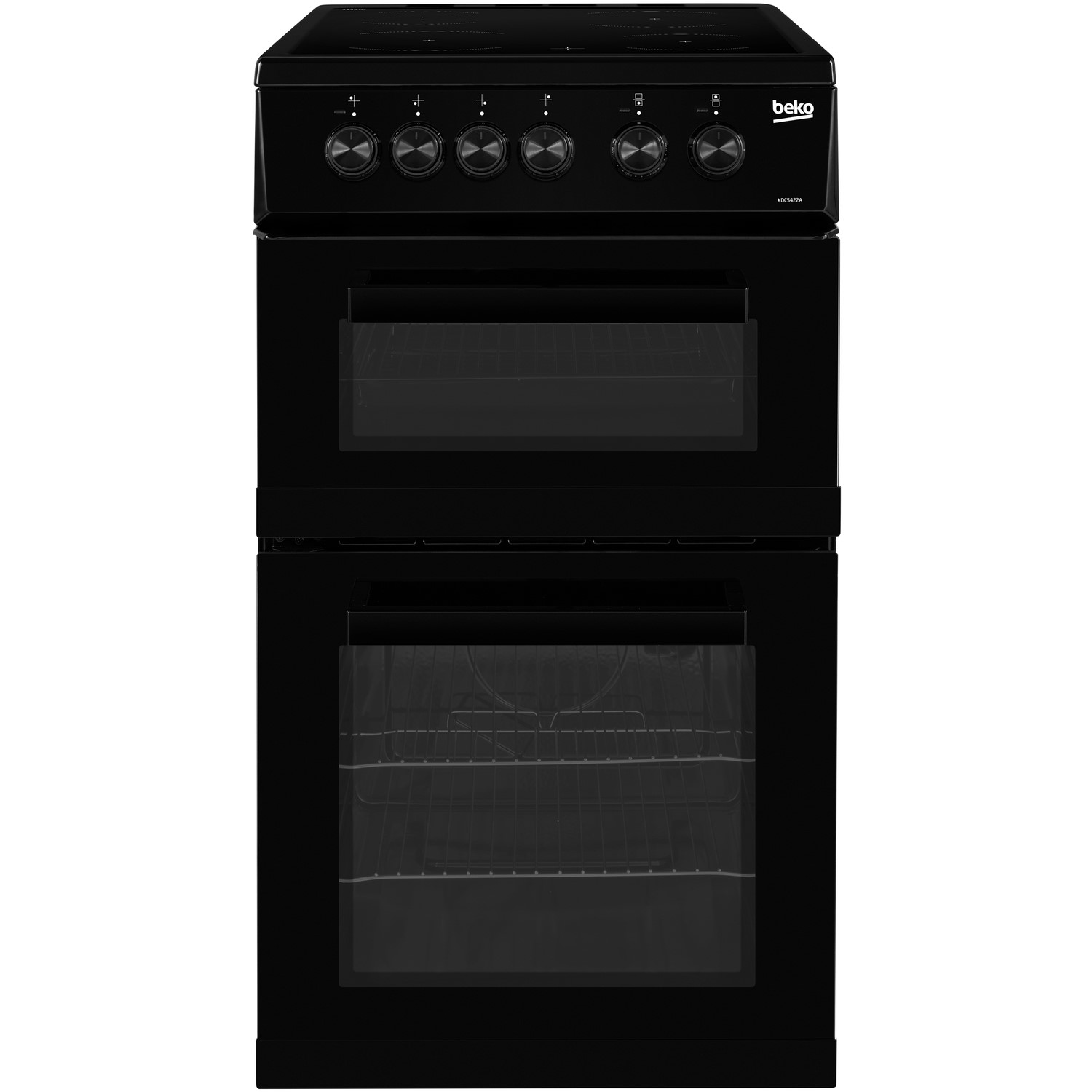 Beko 50cm Twin Cavity Electric Cooker - Black