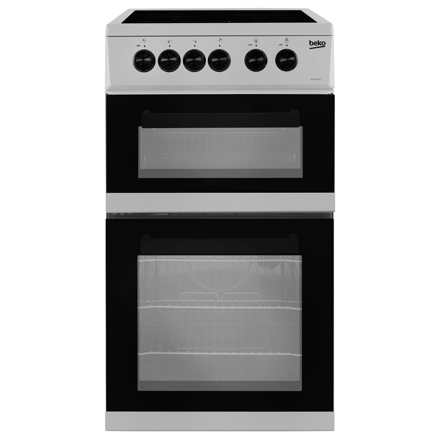 Beko 50cm Twin Cavity Electric Cooker - Silver