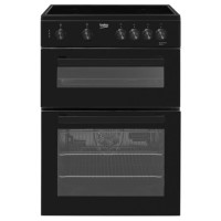 Beko 60cm Double Oven Electric Cooker - Black