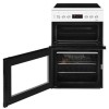 Refurbished Beko KDC653W 60cm Double Oven Electric Cooker With Ceramic Hob And Programmable Timer White