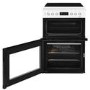 GRADE A2 - Beko KDC653W 60cm Double Oven Electric Cooker With Ceramic Hob And Programmable Timer White