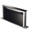 GRADE A3 - Smeg KDD90VXE-2 90cm Downdraft Extractor Black Glass And Stainless Steel