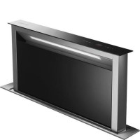 GRADE A2 - Smeg KDD90VXNE 90cm Downdraft Extractor Black Glass And Stainless Steel