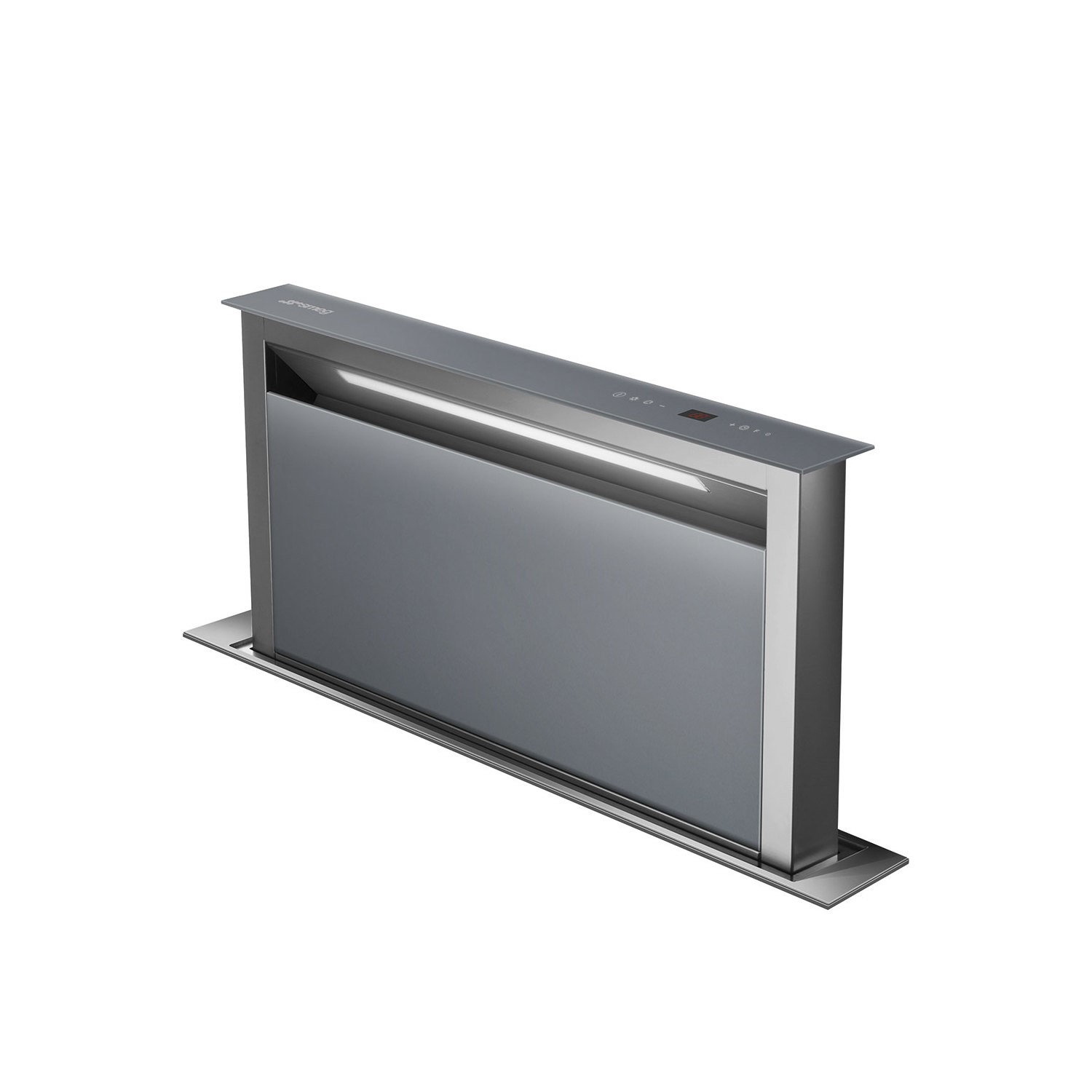 Smeg 90cm Downdraft Extractor - Silver Glass