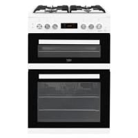 Beko 60cm Dual Fuel Cooker - White