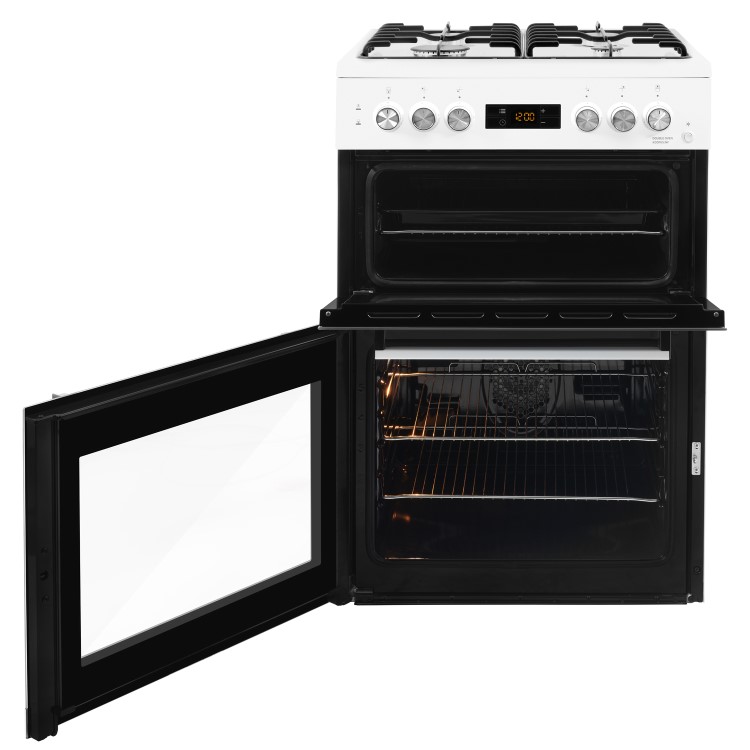 Beko 60cm Dual Fuel Cooker - White
