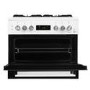 Beko 60cm Dual Fuel Cooker - White