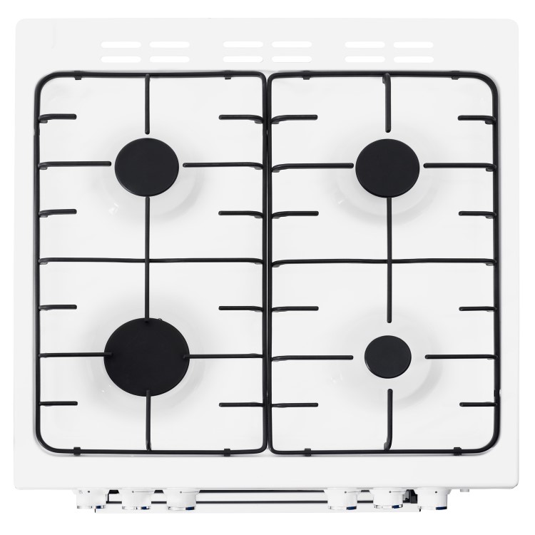 Beko 60cm Dual Fuel Cooker - White