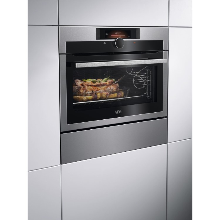 Refurbished AEG KDE911424M 14cm High Warming Drawer Stainless Steel