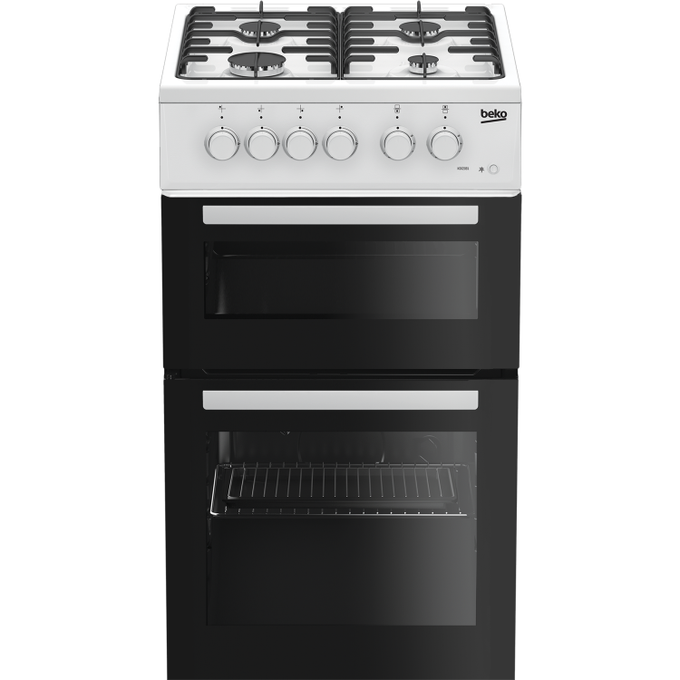 Beko 50cm Twin Cavity Gas Cooker - White