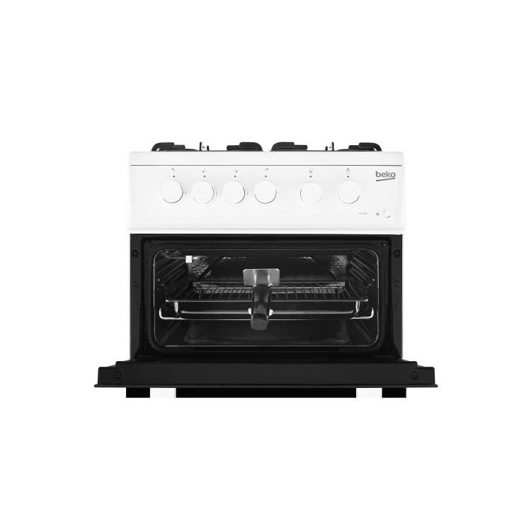 Beko 50cm Twin Cavity Gas Cooker - White