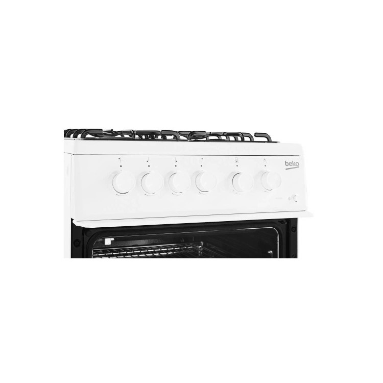 Beko 50cm Twin Cavity Gas Cooker - White