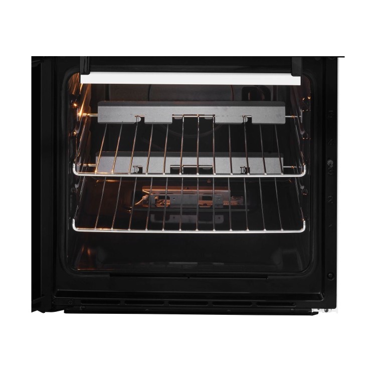 Beko 50cm Twin Cavity Gas Cooker with Interior Light - White