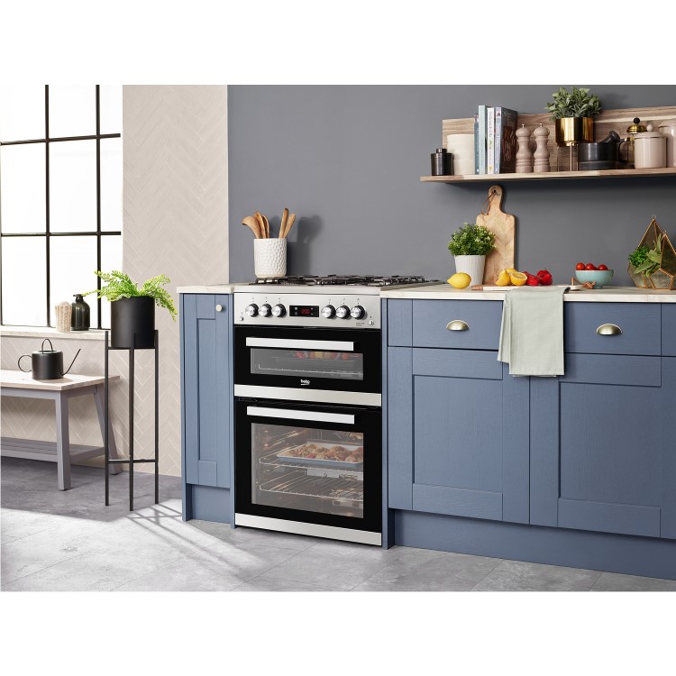 Beko 60cm Gas Cooker - Silver