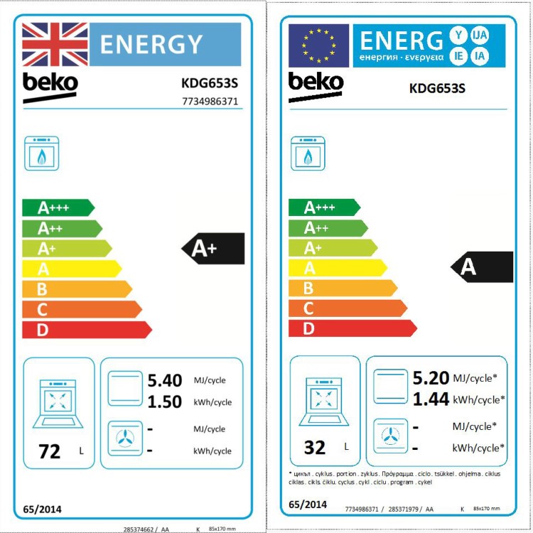 Beko 60cm Gas Cooker - Silver