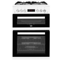 Beko 60cm Double Oven Gas Cooker - White