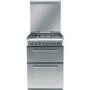 GRADE A2 - Indesit KDP60SE 60cm Double Oven Dual Fuel Cooker - Stainless Steel