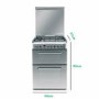 GRADE A2 - Indesit KDP60SE 60cm Double Oven Dual Fuel Cooker - Stainless Steel