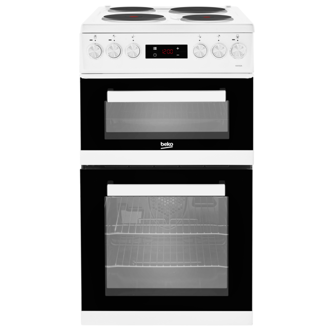 Beko KDV555AW 50 cm Double Oven Electric Cooker White Appliances Direct