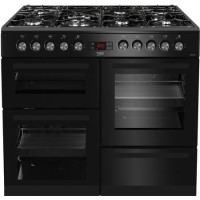 Beko 100cm Dual Fuel Range Cooker - Black