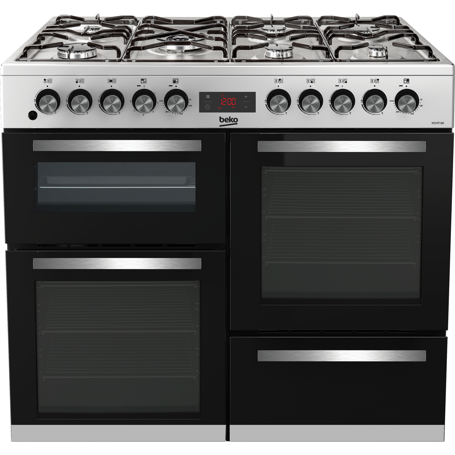 Beko Kdvf100x 100Cm Dual Fuel Double Oven Range Cooker  7726586361