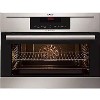 GRADE A1 - AEG KP8404021M Compact Height Electric Built-in Single Oven With Pyroluxe Cleaning Stainless Steel