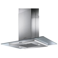 GRADE A1 - As new but box opened - Smeg KEIV90E 90cm Island Cooker Hood With Flat Glass Canopy Stainless Steel