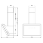 Smeg KFAB75CR 75cm Cream 50's Style Retro Angled Hood