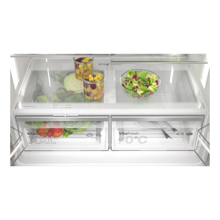 Bosch Series 6 574 Litre Four Door American Fridge Freezer - Stainless steel