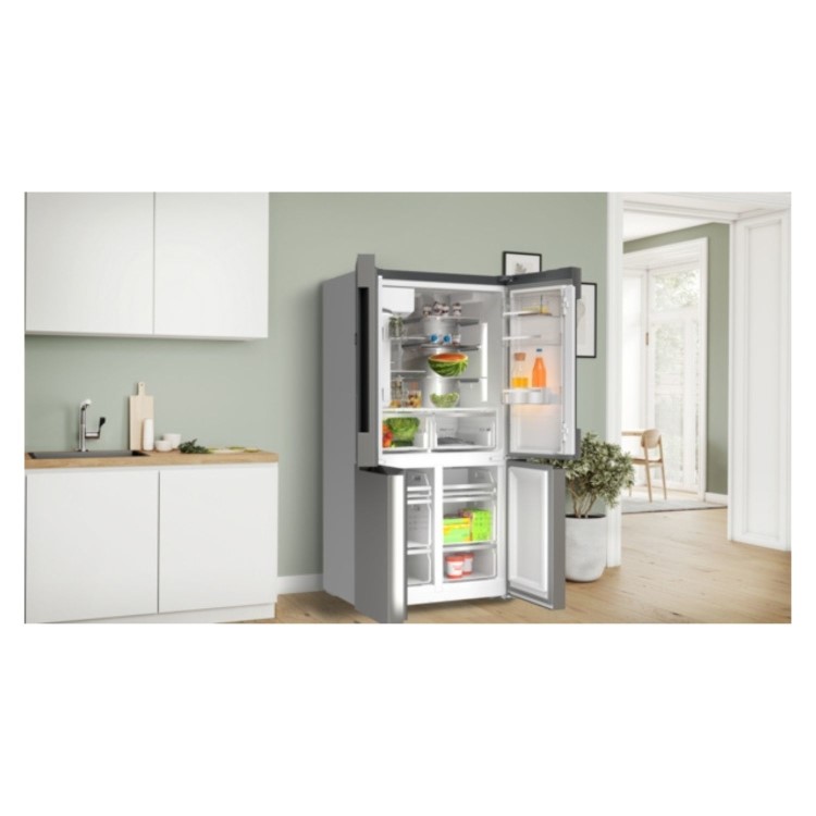Bosch Series 6 574 Litre Four Door American Fridge Freezer - Stainless steel